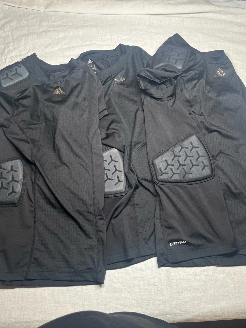 adidas kids Black Performance Padded Compression shirt